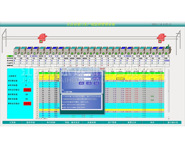 南平全自动龙门生产线监控管理系统